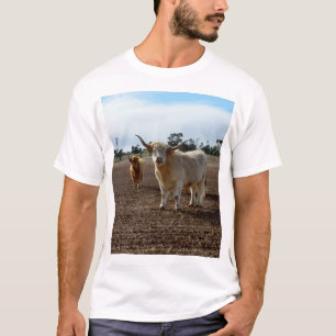 Cattle on the Loose: Highland Cows Wheat Heist T-Shirt