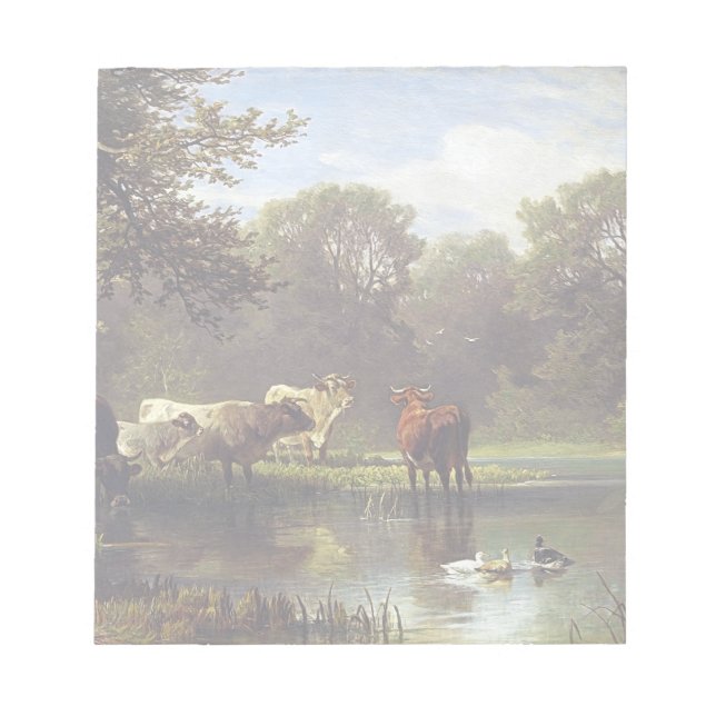 Cattle on the Pond Notepad (Front)
