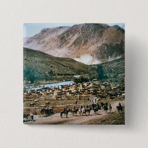 Cattle Ranch, Colorado, 1899 (photo) 15 Cm Square Badge