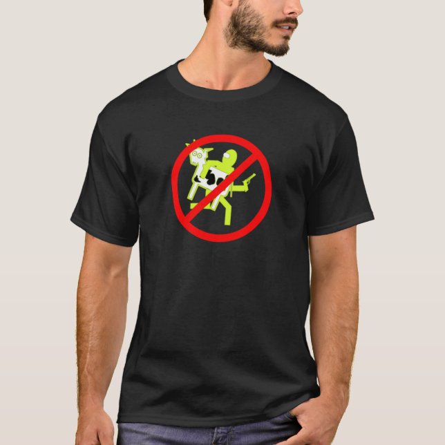 Cattle Rustler (For black apparel) T-Shirt (Front)