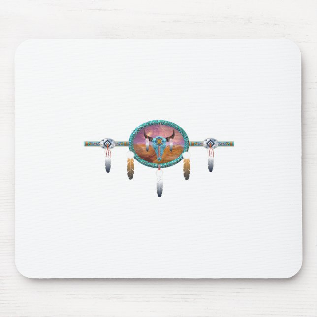 cattle skull mouse pad (Front)