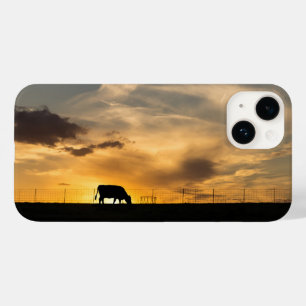 Cattle Sunset Silhouette iPhone Case