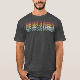 Cattle Vintage Cow Red Angus Farmer T-Shirt