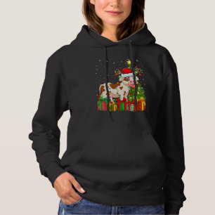 Cattle   Xmas Holiday Santa Cattle Christmas Tree Hoodie