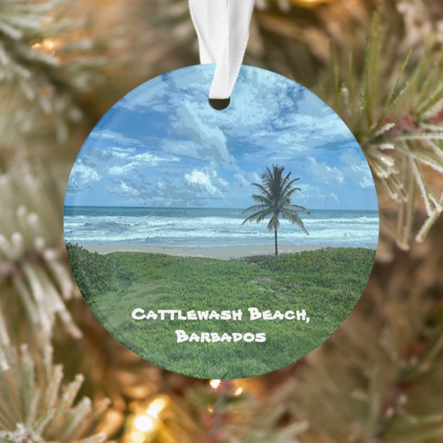 Cattlewash Beach, Barbados Ornament (Tree)