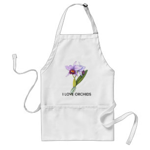 Cattleya labiata, I LOVE ORCHIDS Standard Apron