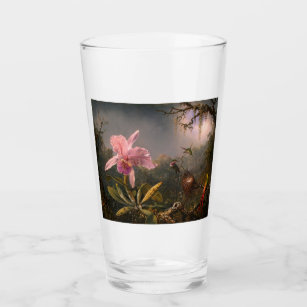Cattleya Orchid and Three Hummingbirds (Heade) Glass