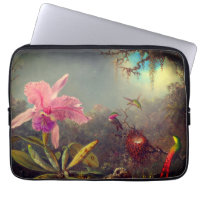 Cattleya Orchid and Three Hummingbirds Heade