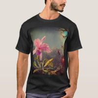 Cattleya Orchid and Three Hummingbirds Heade