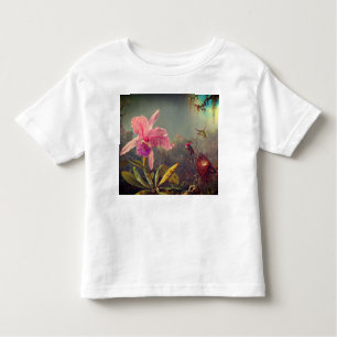 Cattleya Orchid and Three Hummingbirds Heade Toddler T-Shirt