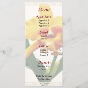 Cattleya Orchid Orchidglade Orchid Wedding Menu