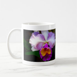 Cattleya Orchid - White/Purple/Yellow Coffee Mug