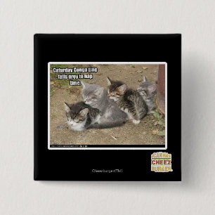 Caturday Conga Line 15 Cm Square Badge