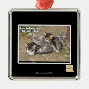 Caturday Conga Line Metal Tree Decoration
