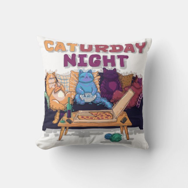 Caturday Night Cushion (Front)