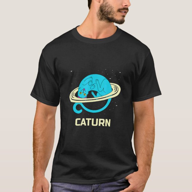 Caturn Astrologie T-Shirt (Front)