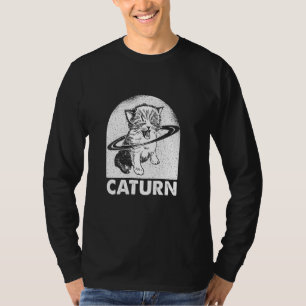 Caturn Space Galaxy Saturn Cat Kitten Planetary T-Shirt