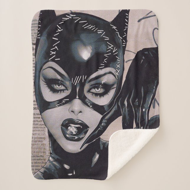 Catwoman #50 Sozomaika Cover Illustration Sherpa Blanket (Front)