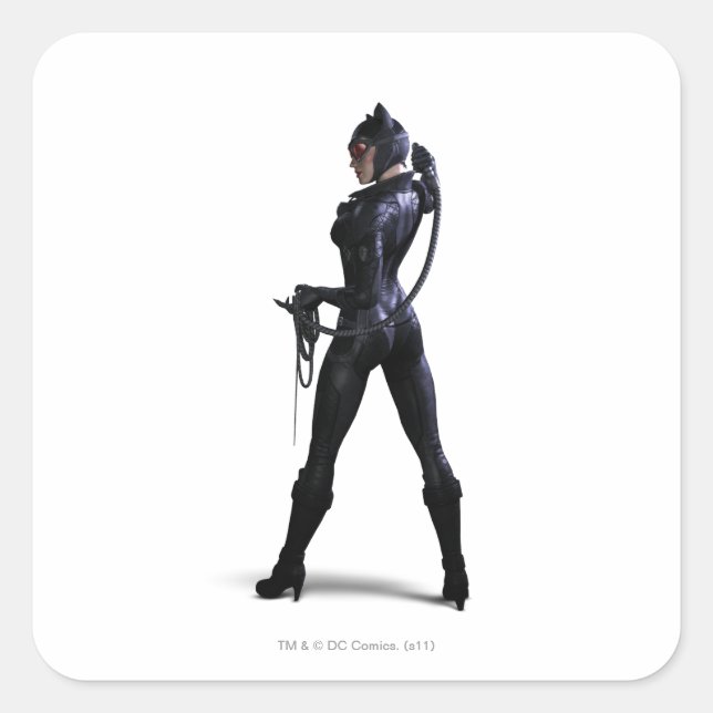 Catwoman Colour Square Sticker (Front)