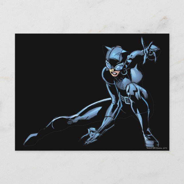 Catwoman crouches postcard (Front)