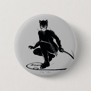 Catwoman Ink Brush Pose 6 Cm Round Badge