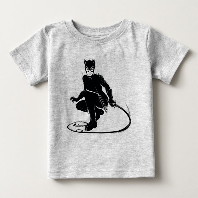 Catwoman Ink Brush Pose Baby T-Shirt (Front)