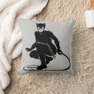 Catwoman Ink Brush Pose Cushion
