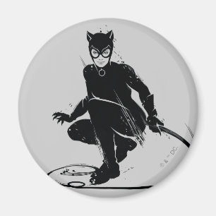 Catwoman Ink Brush Pose Magnet