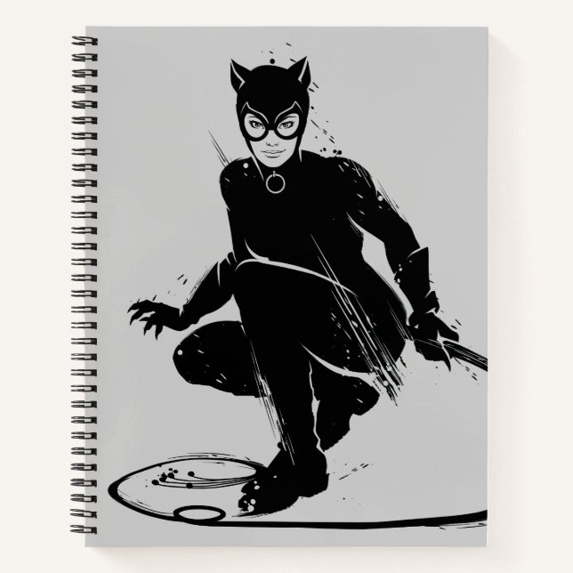 Catwoman Ink Brush Pose Notebook (Front)