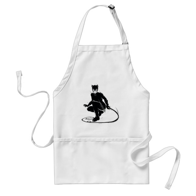 Catwoman Ink Brush Pose Standard Apron (Front)