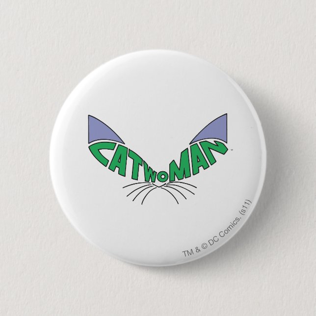 Catwoman Logo Green 6 Cm Round Badge (Front)