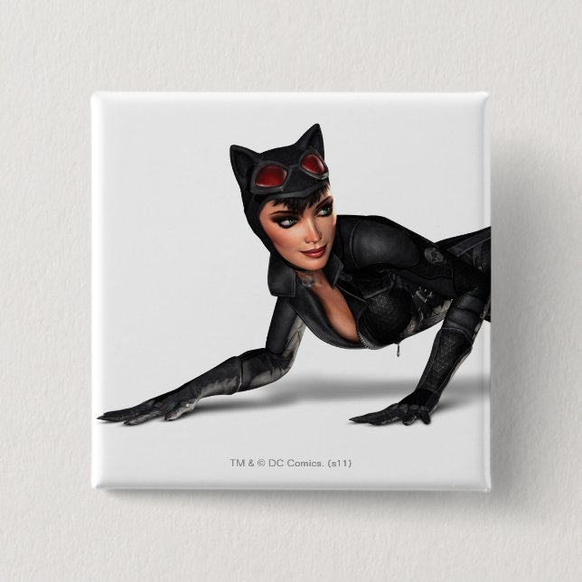 Catwoman Lurking 15 Cm Square Badge (Front)