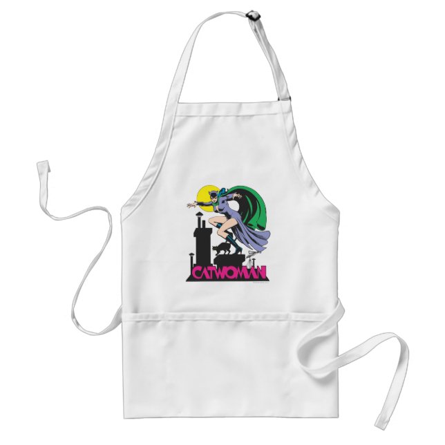 Catwoman & Pink Name Standard Apron (Front)