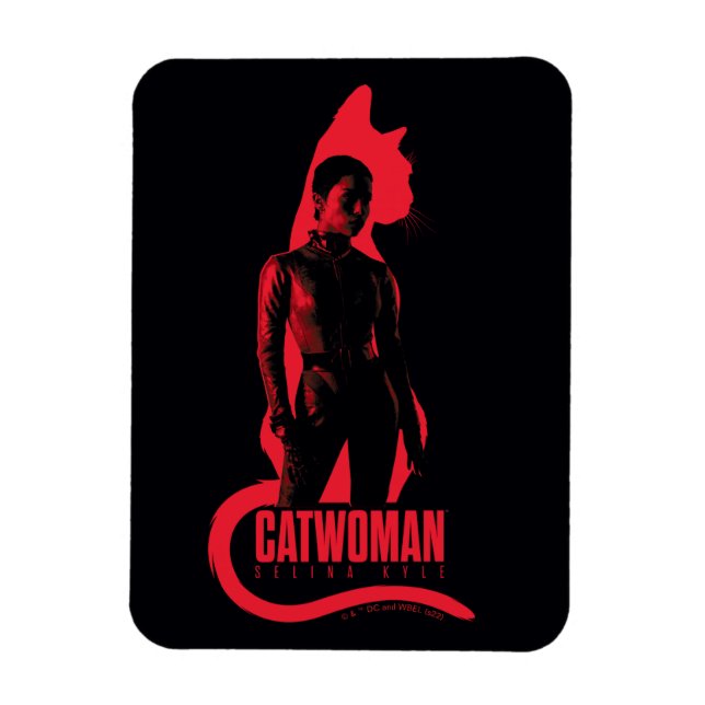 Catwoman Selina Kyle Cat Silhouette Magnet (Vertical)
