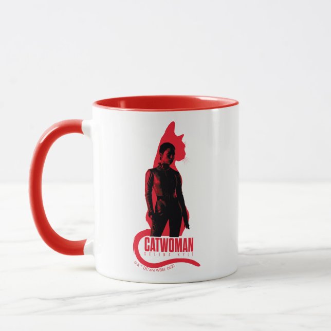 Catwoman Selina Kyle Cat Silhouette Mug (Left)