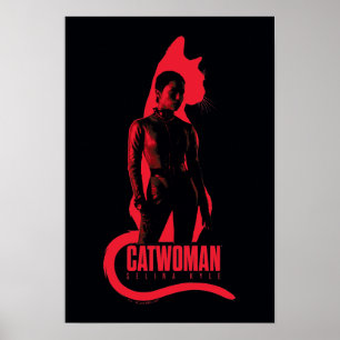Catwoman Selina Kyle Cat Silhouette Poster