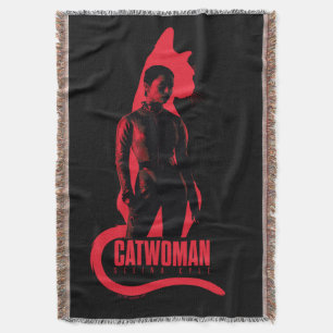 Catwoman Selina Kyle Cat Silhouette Throw Blanket