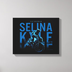 Catwoman Selina Kyle Motorcycle Canvas Print