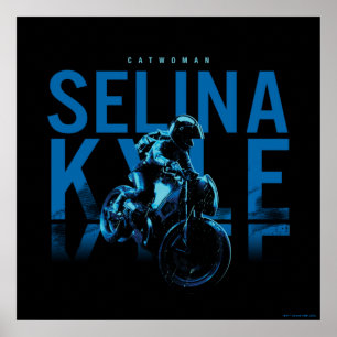 Catwoman Selina Kyle Motorcycle Poster