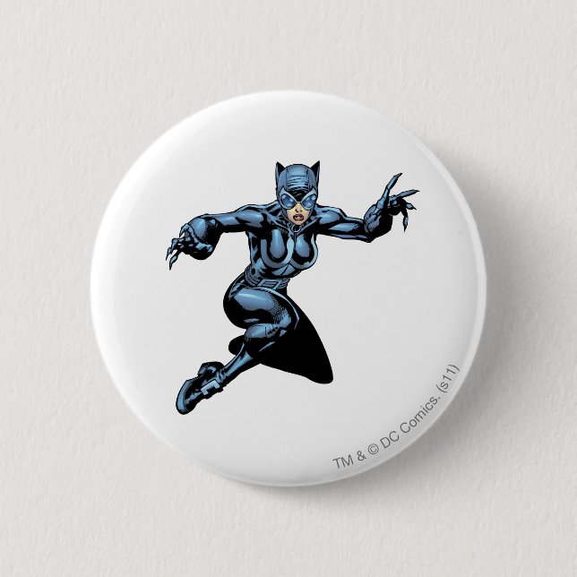 Catwoman with Claws 6 Cm Round Badge (Front)