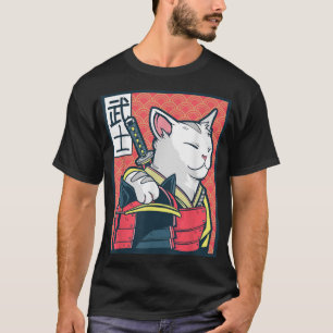 Catzilla  Ancient Japanese Cat Art  Vintage Ninja  T-Shirt