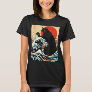 Catzilla Cat Japanese Art Funny Cat Kawaii Funny G T-Shirt