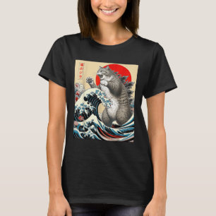 Catzilla Cat Japanese Art T-Shirt