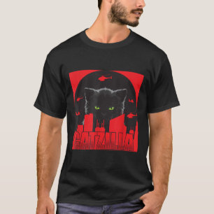 Catzilla Cat Japanese Cat Funny Catzilla  T-Shirt