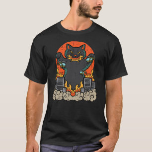 Catzilla Cat Japanese Monster Movie Parody Men Wom T-Shirt