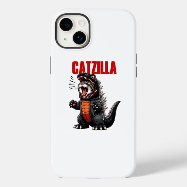 Catzilla – Funny Cat Godzilla Mashup Case-Mate iPhone Case (Back)