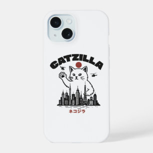 Catzilla – Funny Cat Godzilla Parody iPhone 15 Case