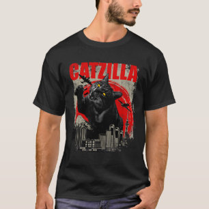 Catzilla - Funny Cat Lover Kitten Kitty Short Slee T-Shirt