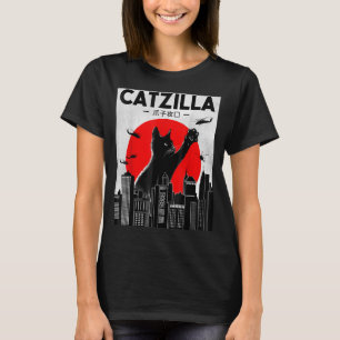 Catzilla Funny Cat Shirt, Funny Cat T-shirt, Cat L T-Shirt