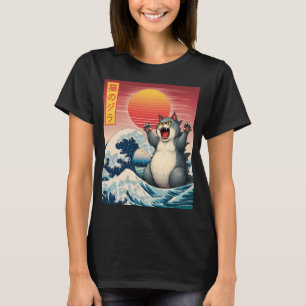 Catzilla Funny Giant Cat Monster Kaiju Japanese Ar T-Shirt